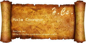 Halm Csongor névjegykártya