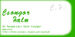 csongor halm business card